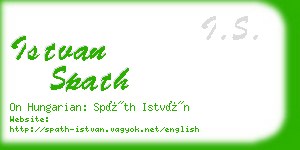 istvan spath business card